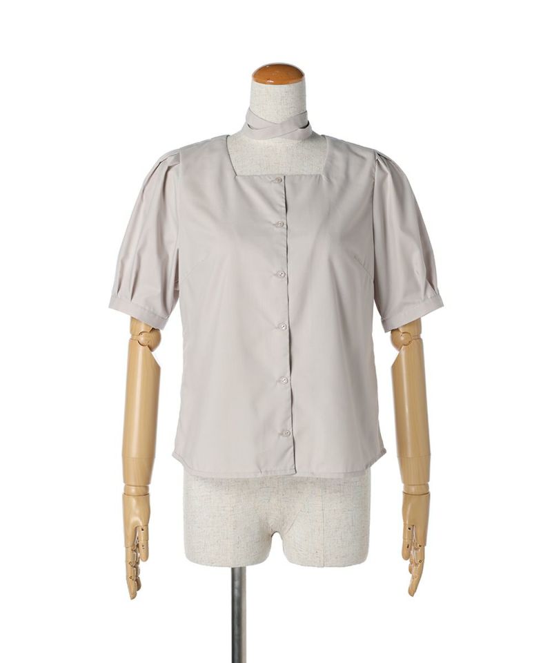 Tie tied at the back (light beige)