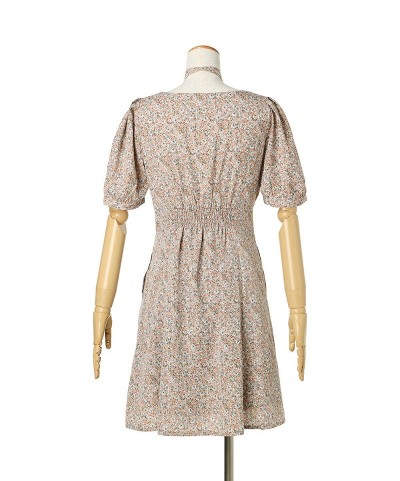 小物 lingernine501 □チョーカーリボン付き小花柄ミニワンピース/F i.n.t [50AE01h021