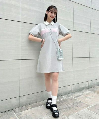 □ Rugby polo mini dress / F i.n.t [50AE06h020]