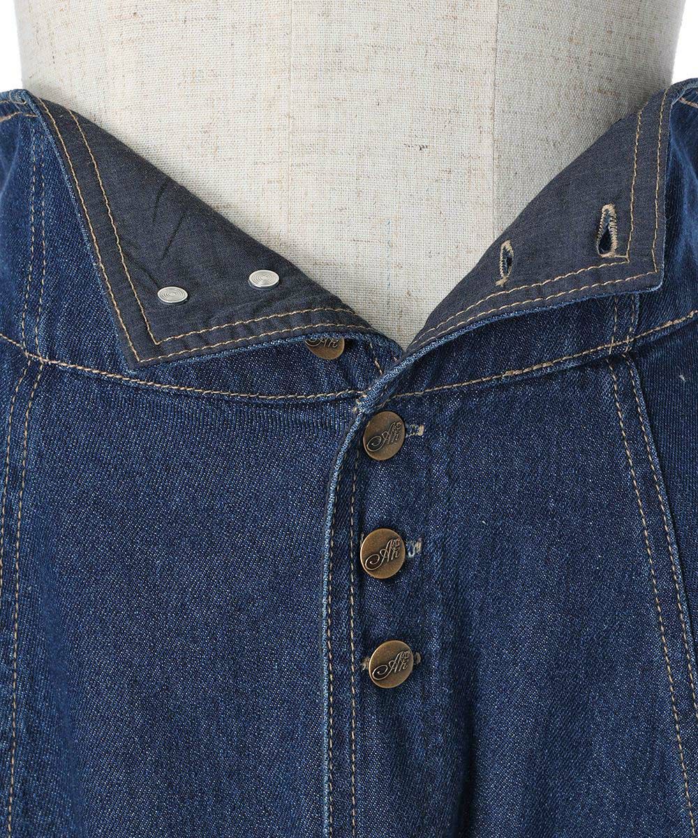 釦を外した状態 (indigo)