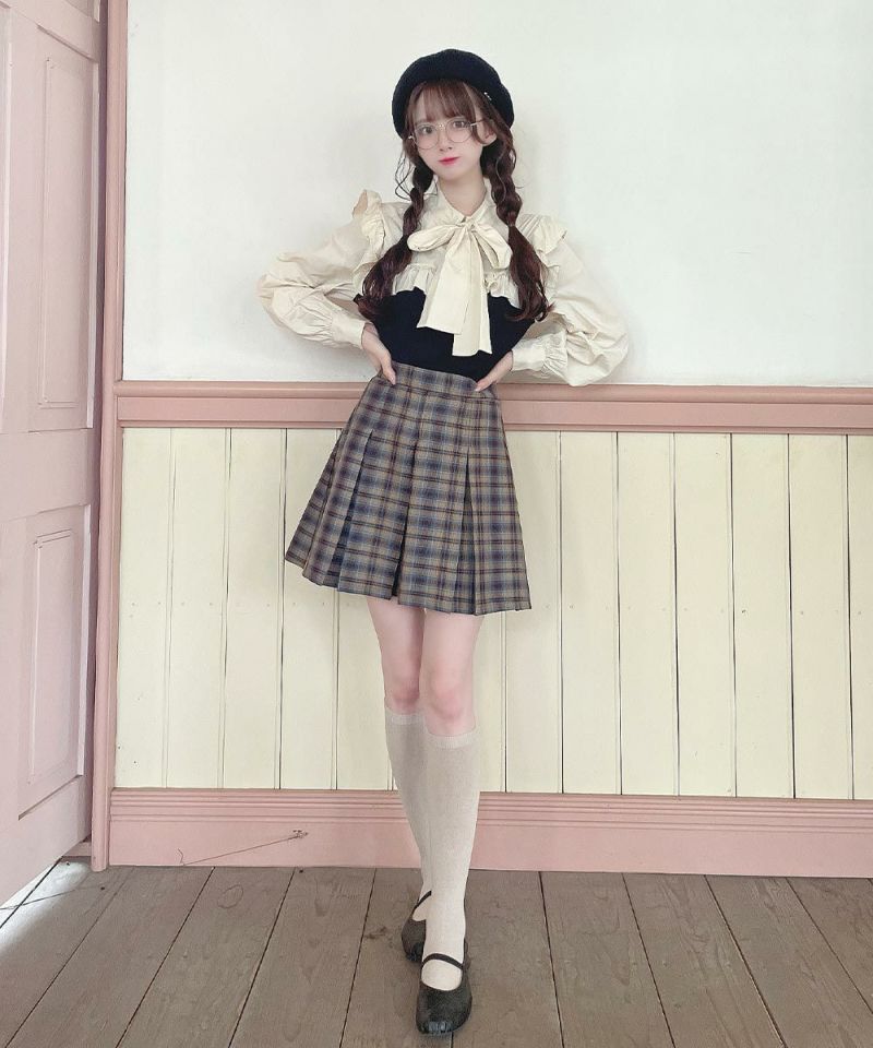 beige×blue / 162cm / Wearing size: 1
