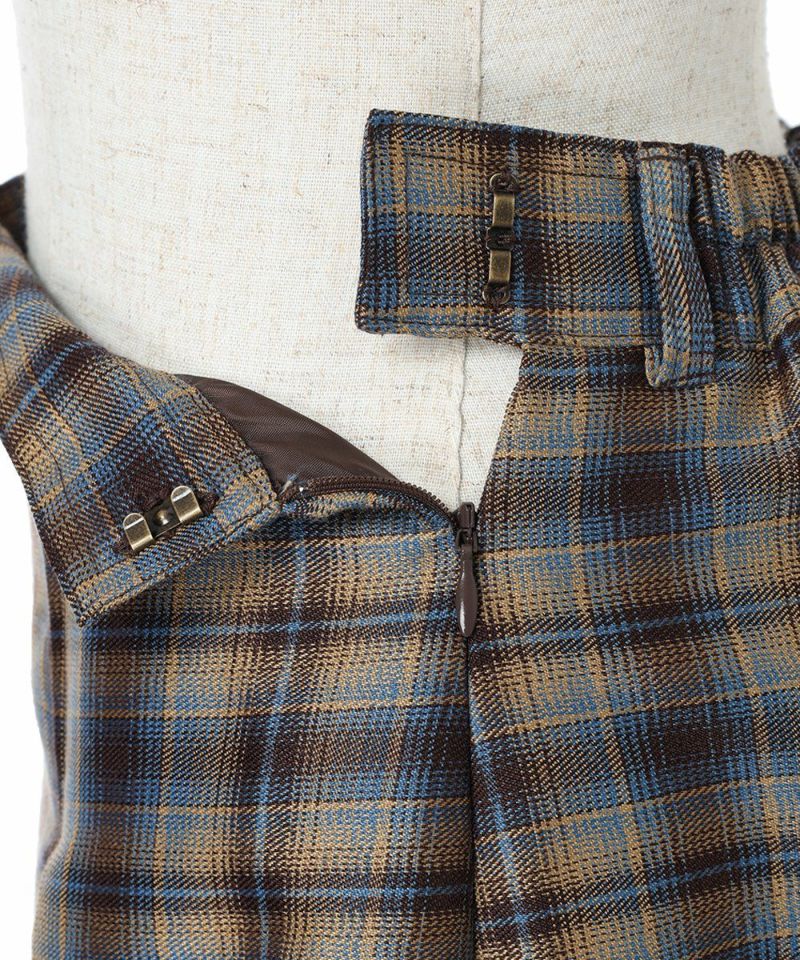 Side zipper (beige×blue)