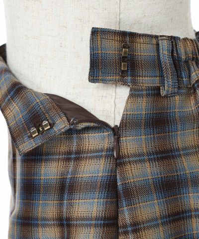 Side zipper (beige×blue)