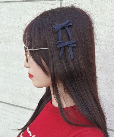DimMoire　ディムモアール　リボンクリップ　2個セット　黒　Black