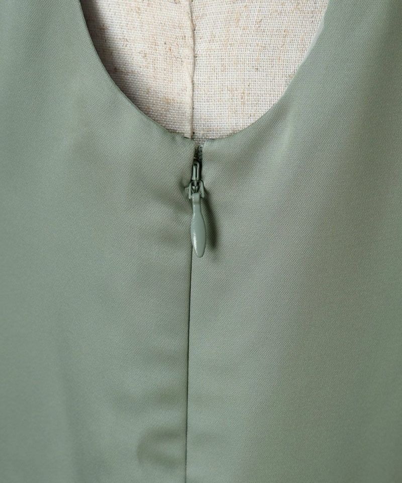 Side zipper dress / bag (mint gray)
