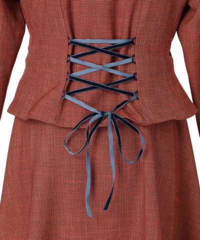 Lace-up (red×navy)