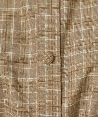 Button up (beige×brown)