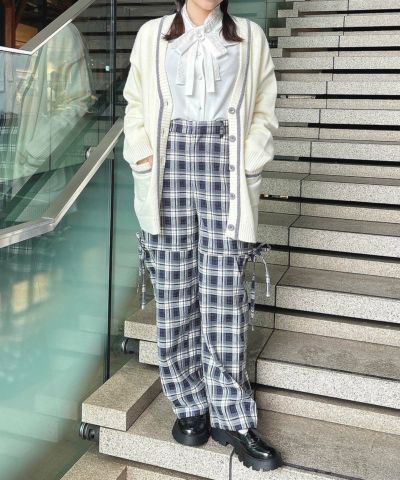 楽天市場】リネン パンツ（柄ギンガムチェック）の通販