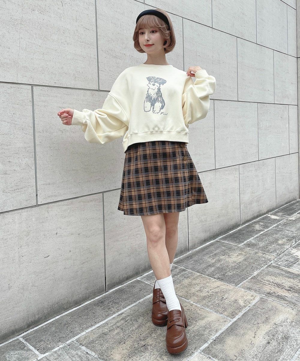 YEAH RIGHT!! 居れ スウェットウーヴンスカート F