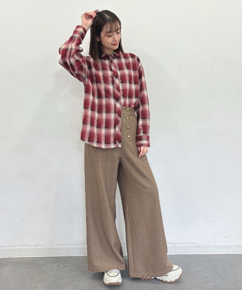 bordeaux×beige / 165cm / リボンタイを外した状態