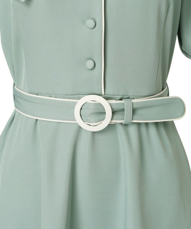 Belt up (light green×white)