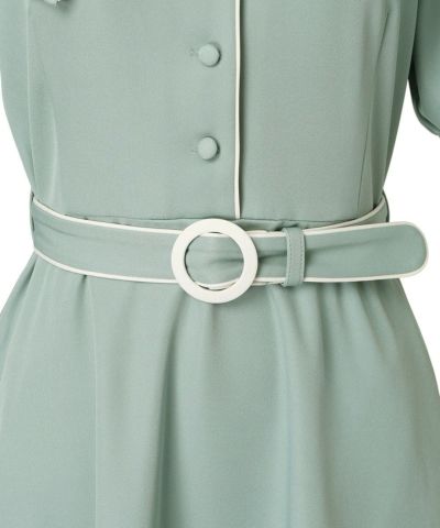 Belt up (light green×white)