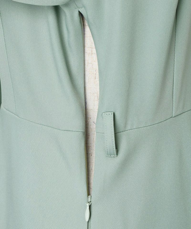 Side zipper (light green×white)