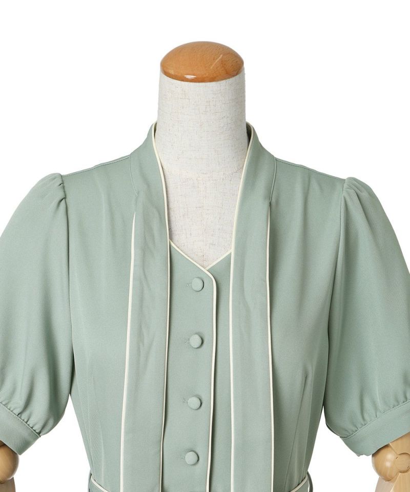Ribbon untied (light green×white)