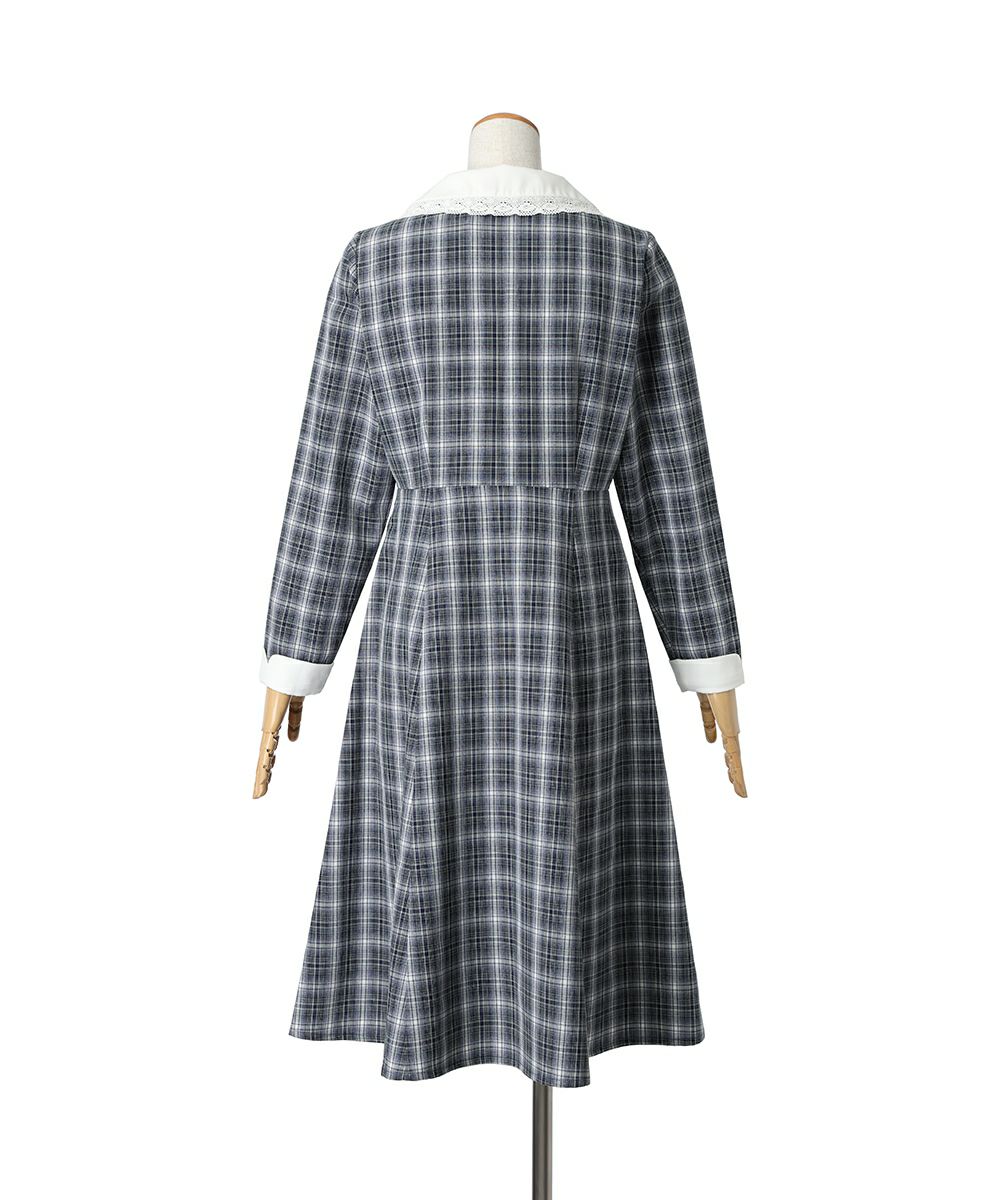 バック (navy×white)