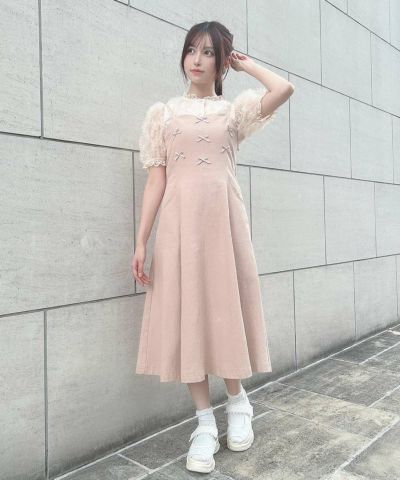 Petite ribbon flare camisole dress/F i.n.t [53AE04f002]