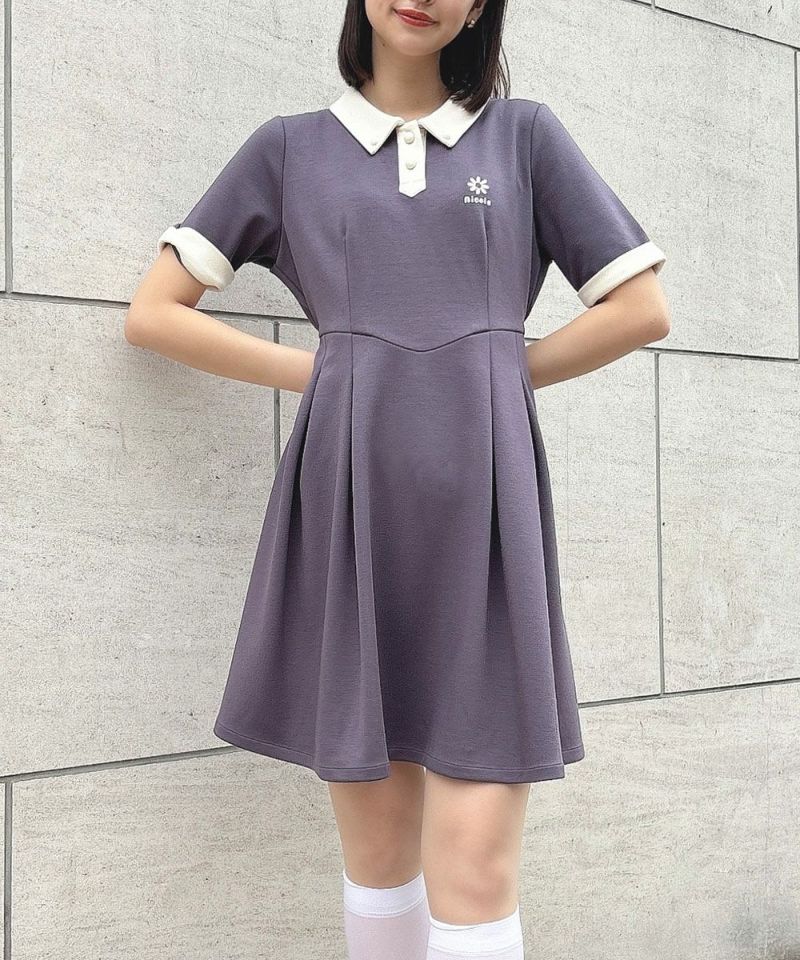 PHILOSOPHY ニットワンピース グレー USA 4 ケーブル編み 重ね着 クレリックダンボールニットワンピース/F i.n.t [53AE06h004