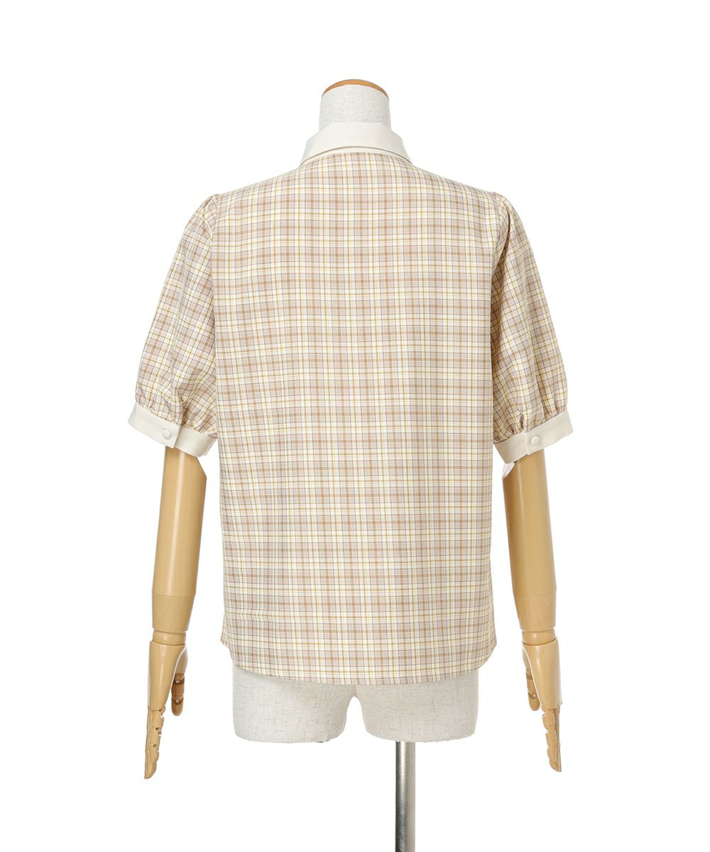 バック (beige×white)