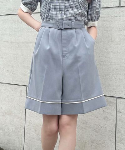 ■【Pre-order】Piping Bermuda Shorts/F int [53AH02m001][Expected to arrive in early March]【Spring 2025】