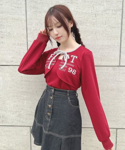 Remake-style logo print sweatshirt/F i.n.t [53AI03j002]