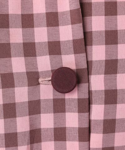 Button up (pink×brown)