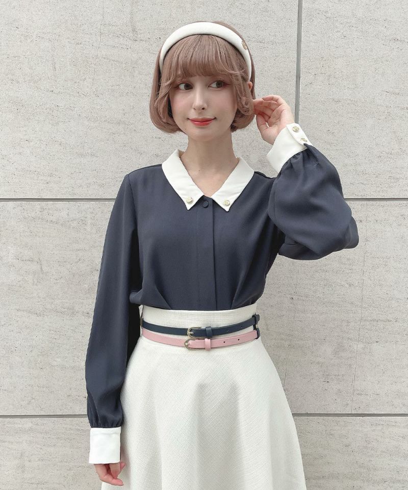 □ロゴラインスカーフ付きシャツ/an another angelus [53BF01j001] | F