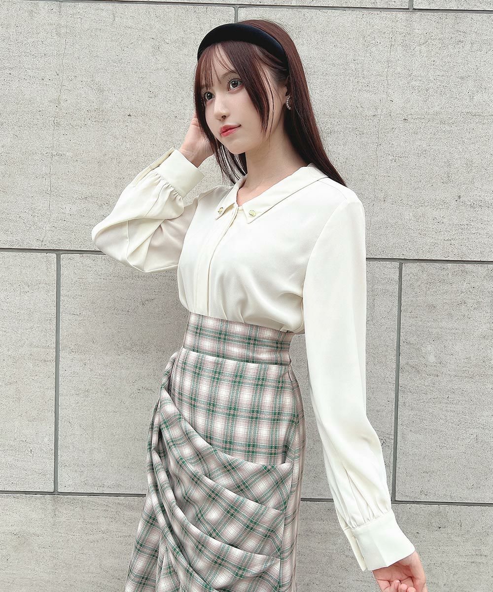 off white / 157cm / スカーフを外した状態