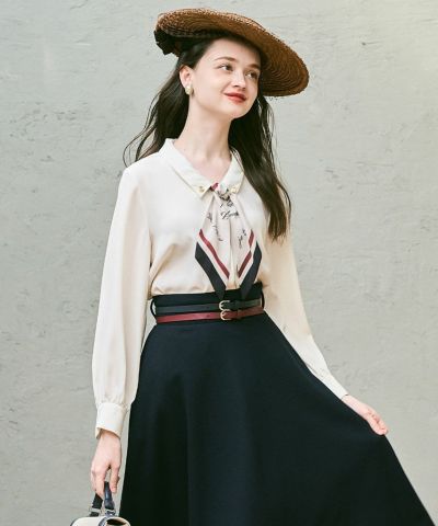 Logo line scarf shirt/an another angelus [53BF01j001]