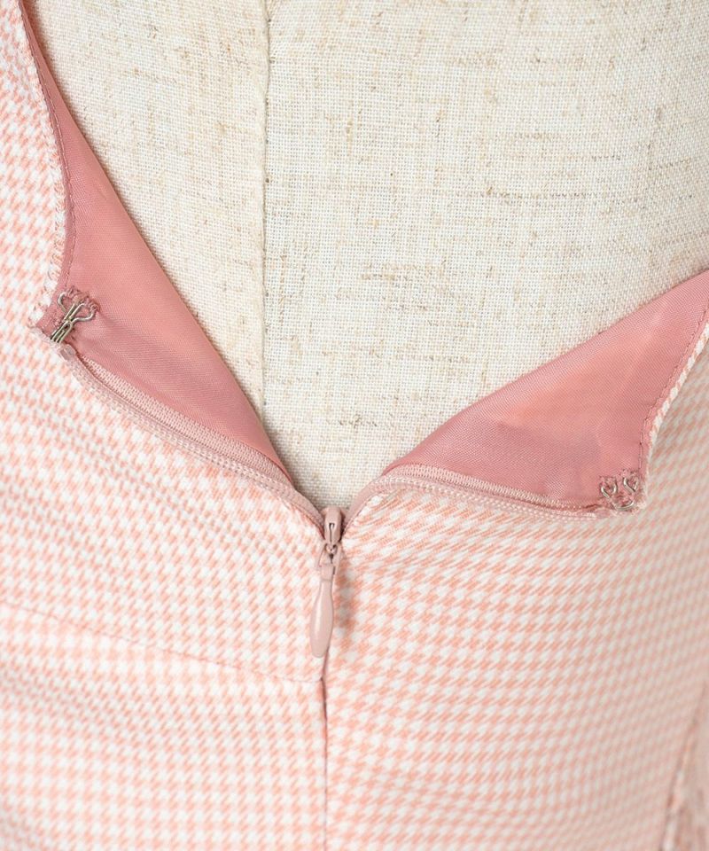 Side zipper (light pink×white)