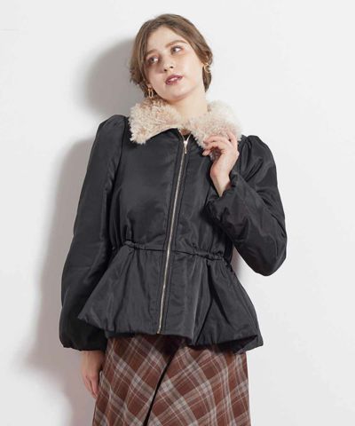 □ Peplum blouson with fur collar/an another angelus [52BD02j007]