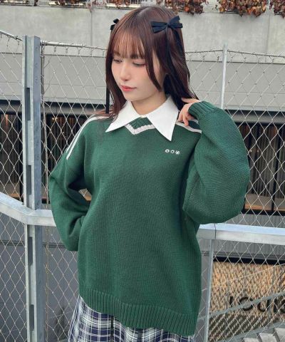 Embroidered jersey design knit/F i.n.t [53AJ03j002]