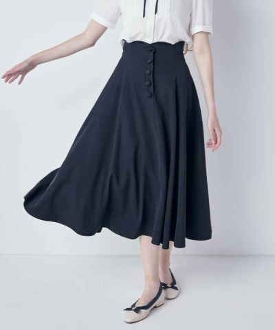 [Size Variation] High-waisted scalloped flare skirt/an another angelus [53BG02p005]
