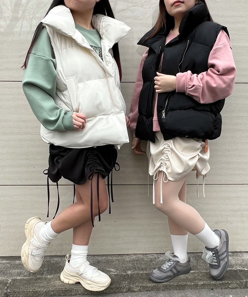 左：off white / 154cm, 右：black / 156cm