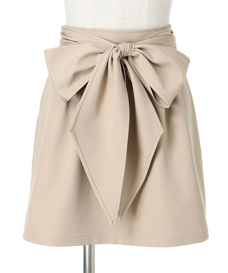 Ribbon facing forward (beige)