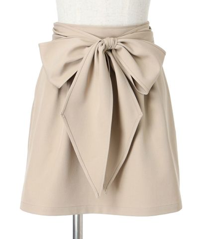 Ribbon facing forward (beige)