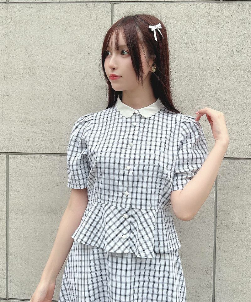 off white×black / 157cm / without ribbon tie