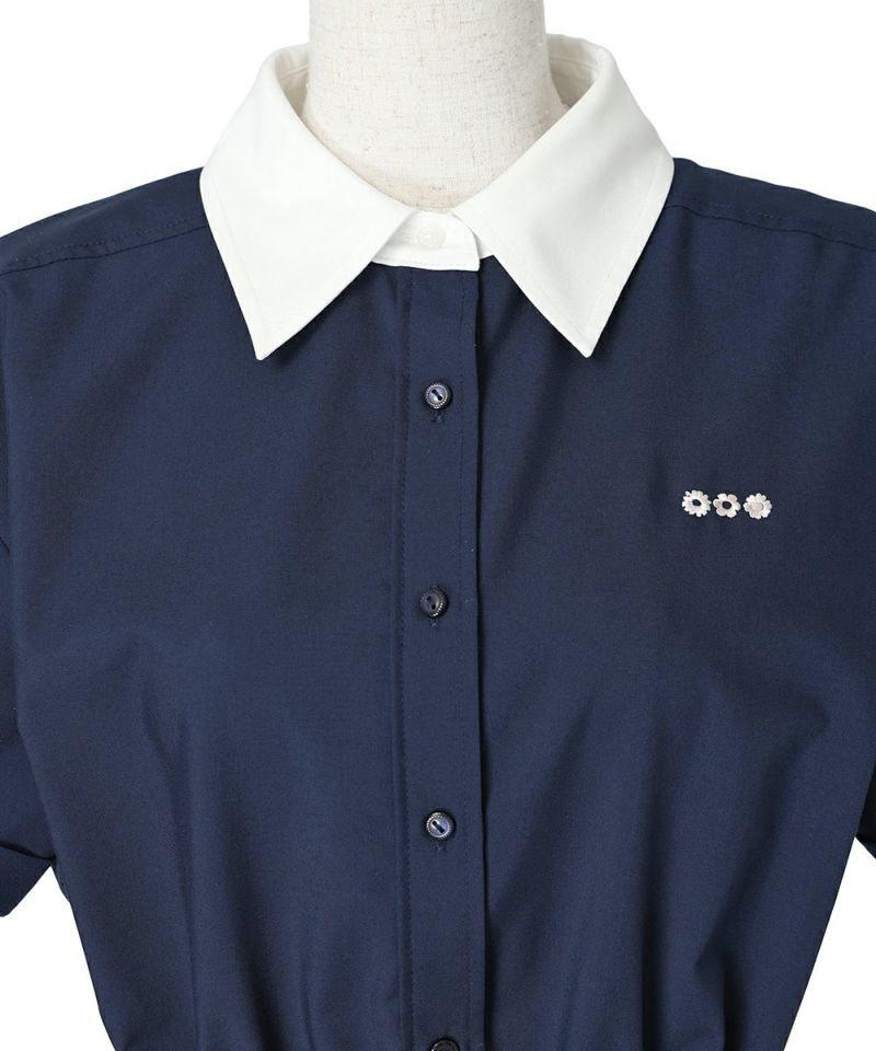 Front up (navy x white)
