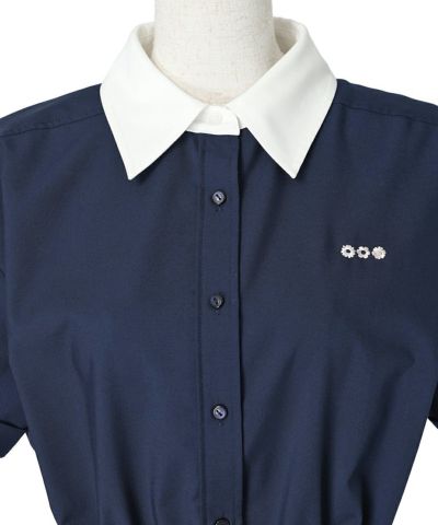 Front up (navy x white)