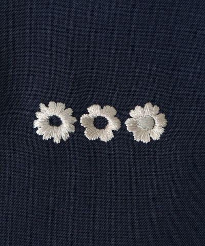 Embroidery (navy×white)