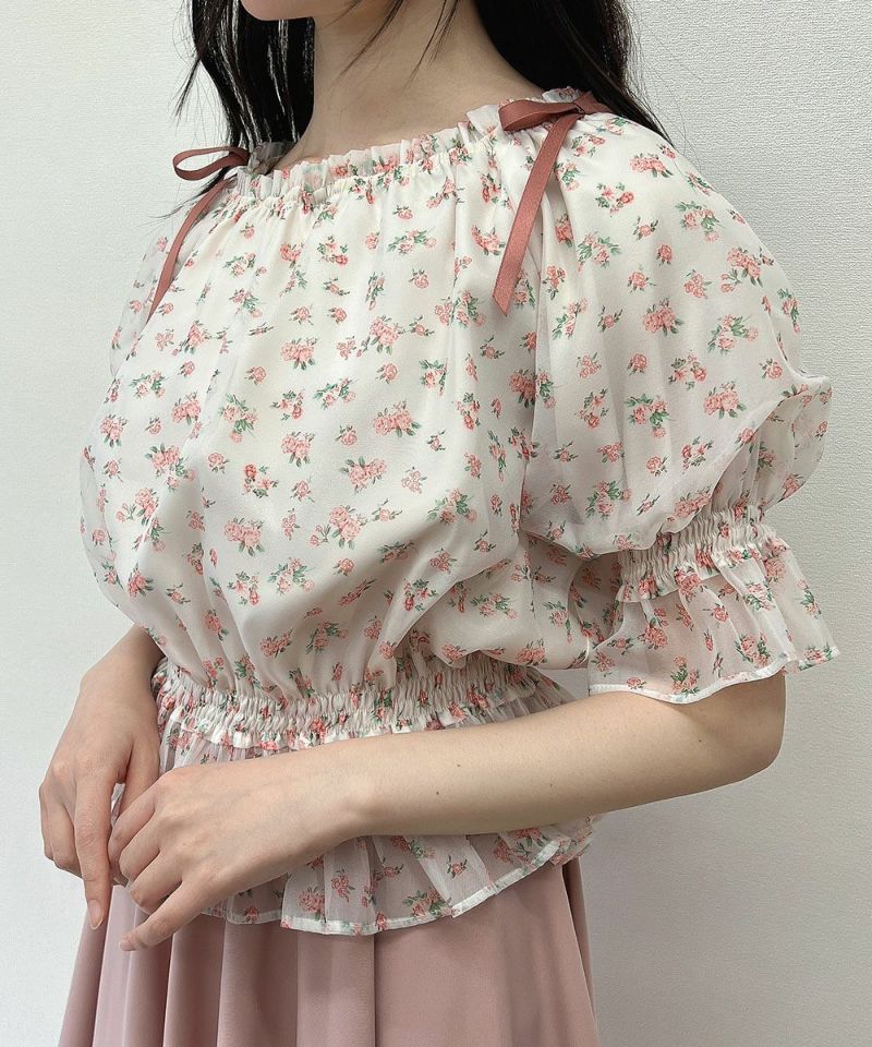 小花柄シアーシャーリングブラウス/F i.n.t [53AF02h012] | F