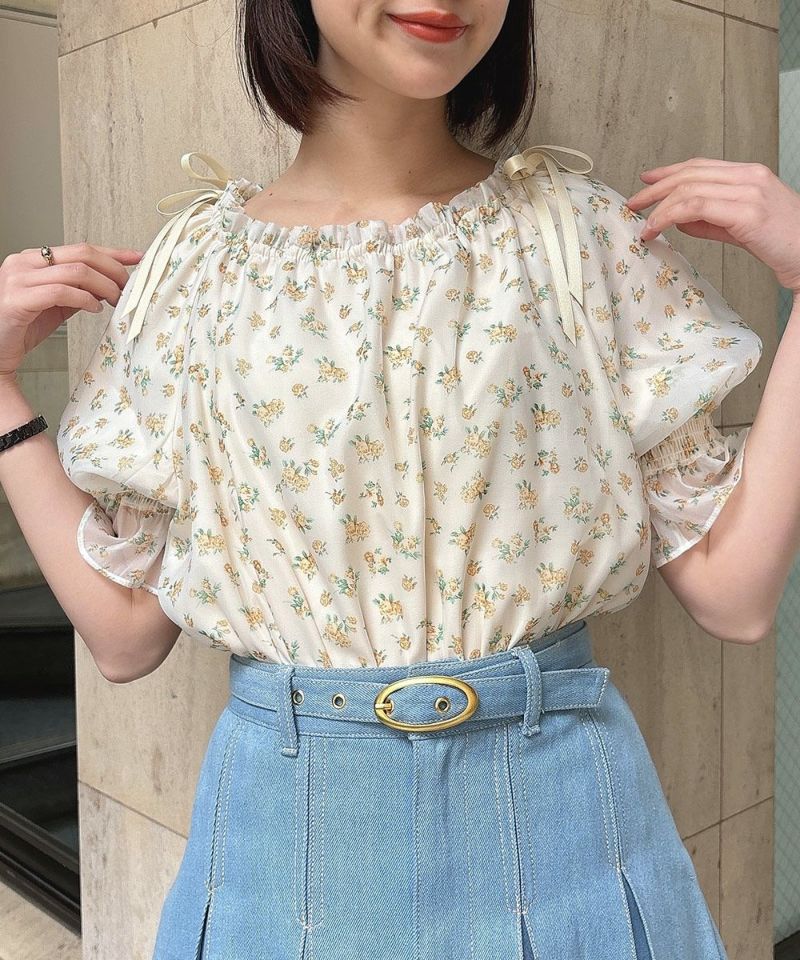 小花柄シアーシャーリングブラウス/F i.n.t [53AF02h012] | F
