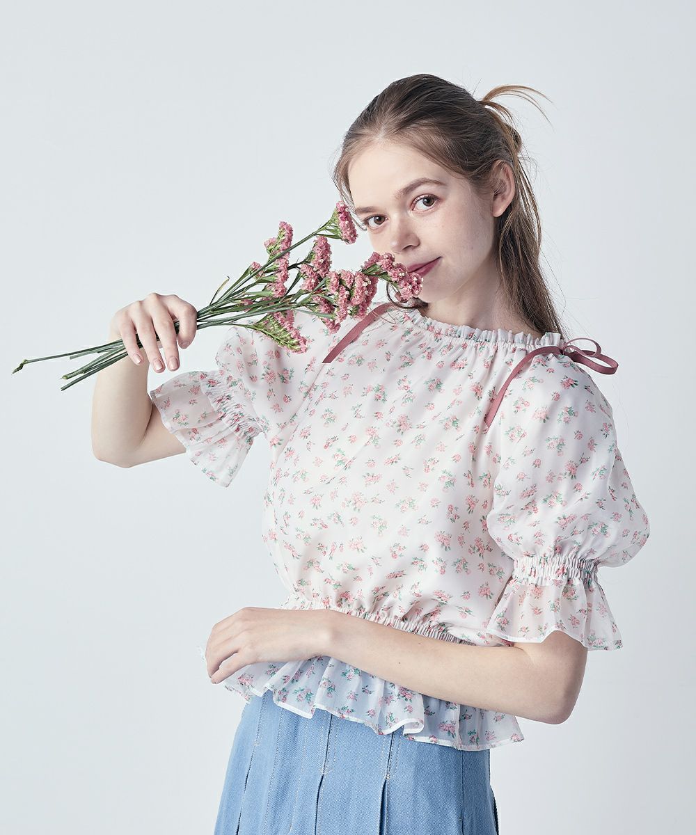 小花柄シアーシャーリングブラウス/F i.n.t [53AF02h012] | F i.n.t  