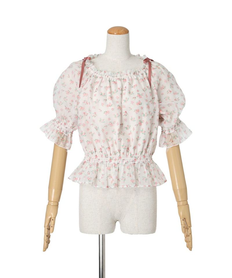 【メーカー再生品】 小花柄シアーシャーリングブラウス/F i.n.t [53AF02h012] | F トップス