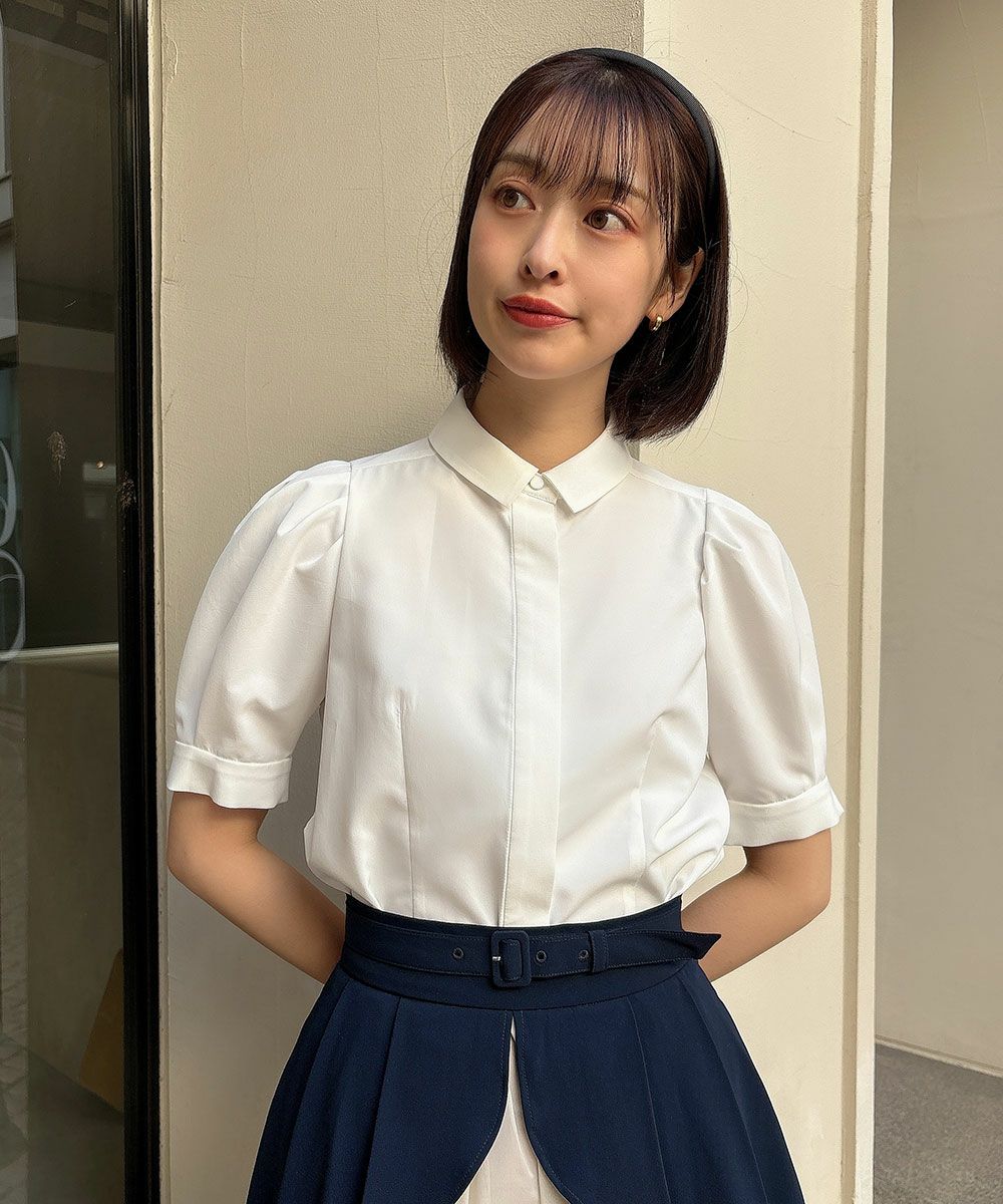 white / 165cm / タイを外した状態