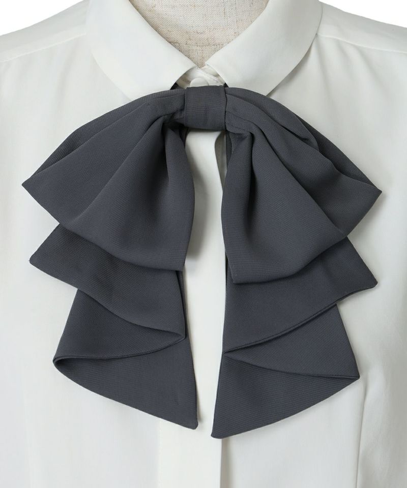 Drape tie (off white x gray)