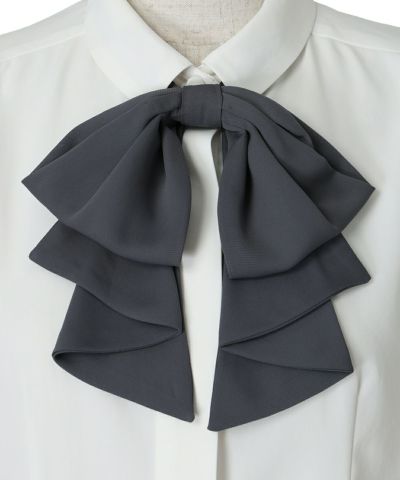 Drape tie (off white x gray)