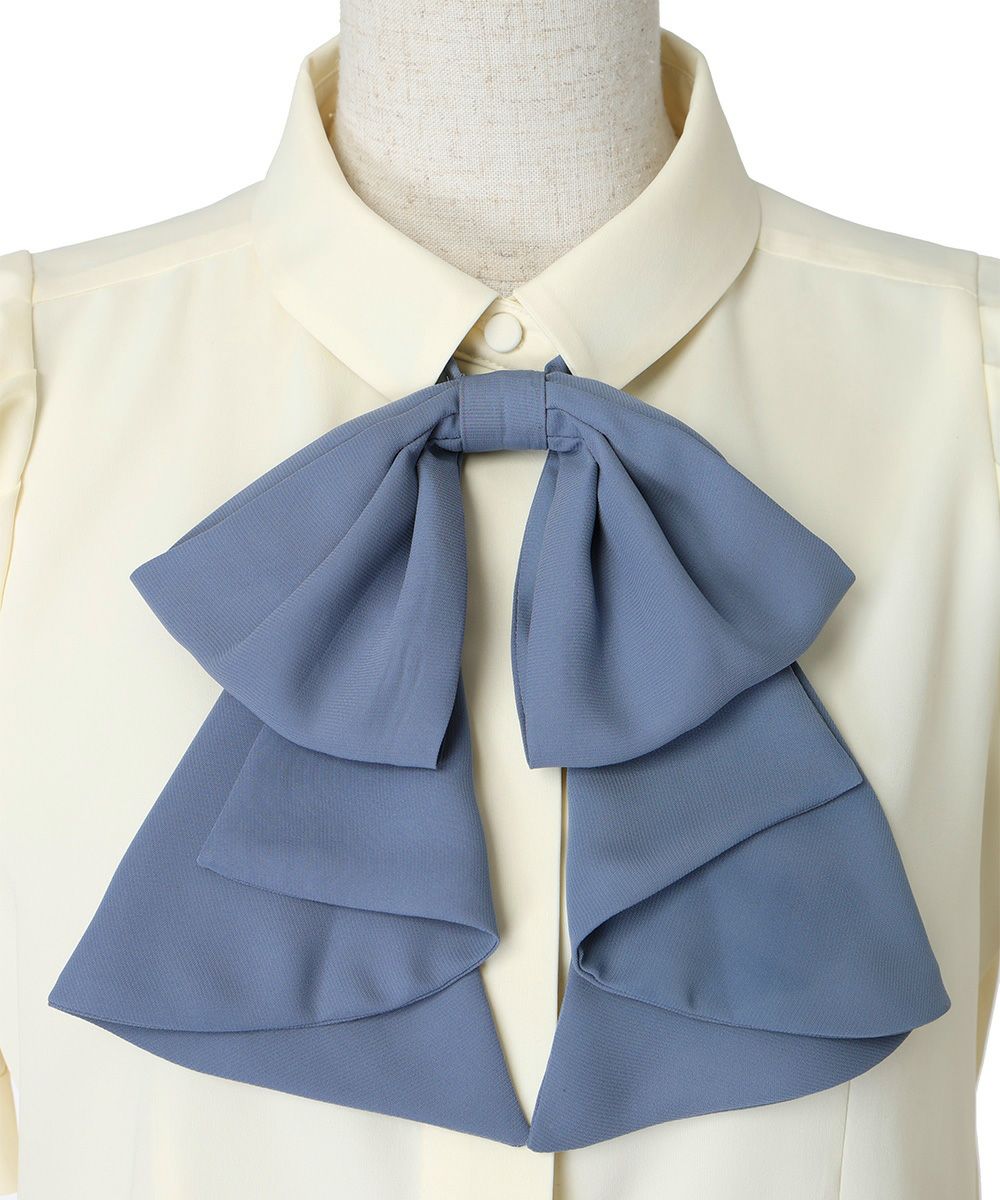 ドレープタイ (ivory×blue)