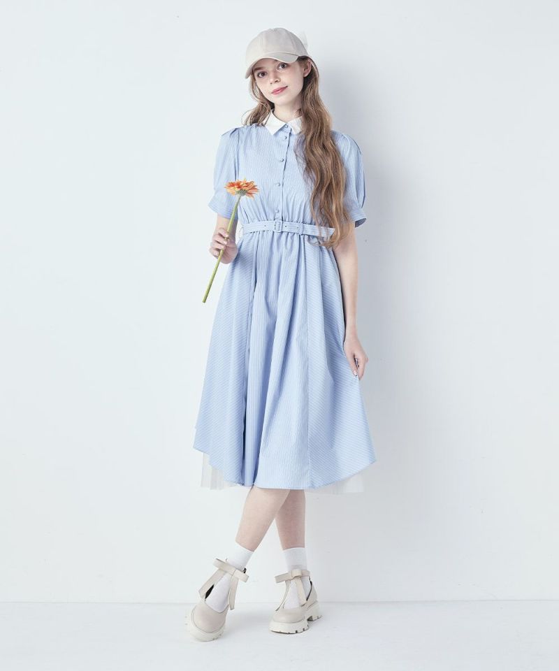 light blue×white / 173cm