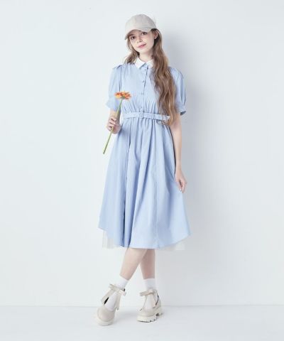 light blue×white / 173cm