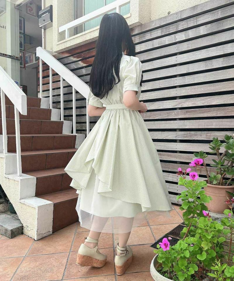 light yellow×white / 157cm